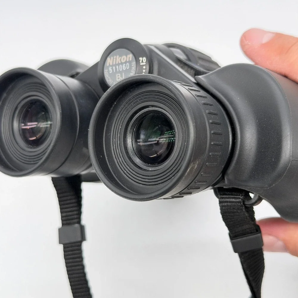 Nikon Action 10x50 6.5 Binoculars with Case and Strap Black Good Condition